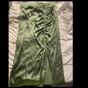 ZARA Silk open leg skirt